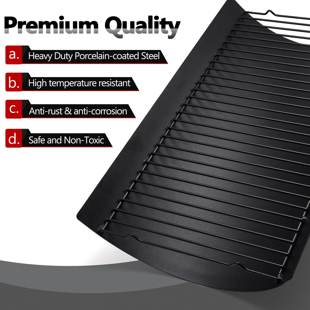 20 Inch Ash Pan Drip Pan for Charcoal Grill with 2pcs Fire Grate Hanger D352891