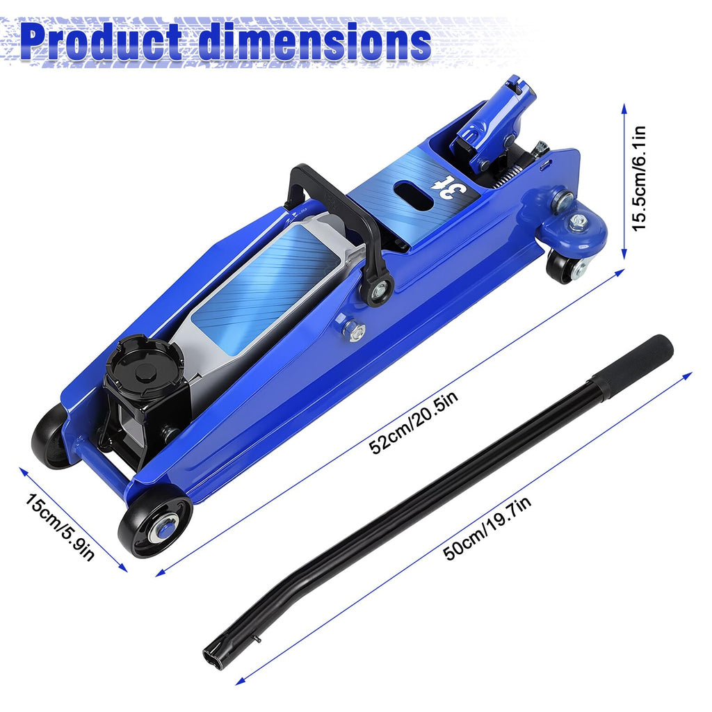 3 Ton Heavy Duty Steel Floor Jack I61681