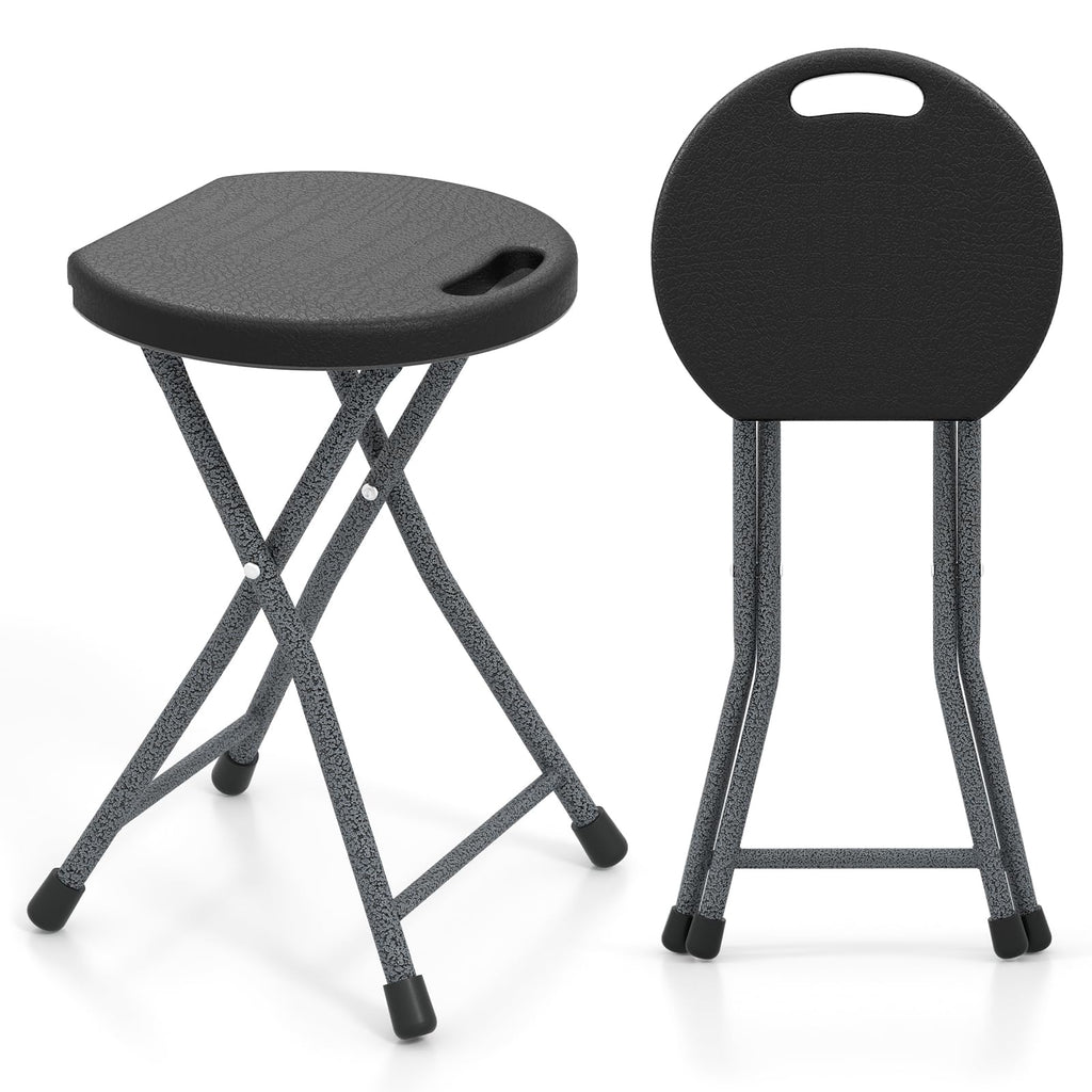 18 inch Folding Plastic Stool with Handle J6998