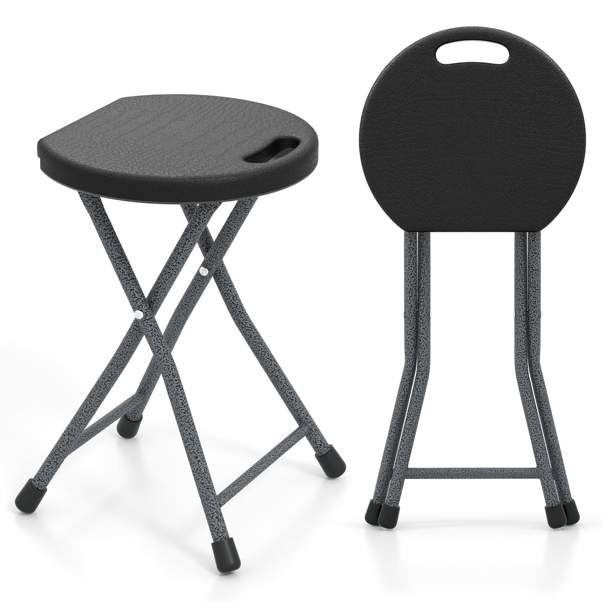 18 inch Folding Plastic Stool with Handle J6998