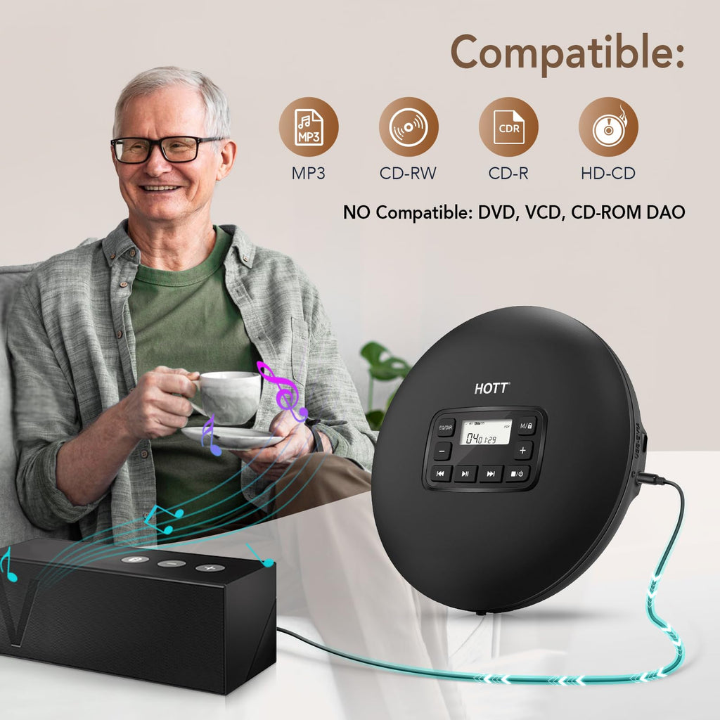 Portable CD Player with Anti-Skip Protection O127