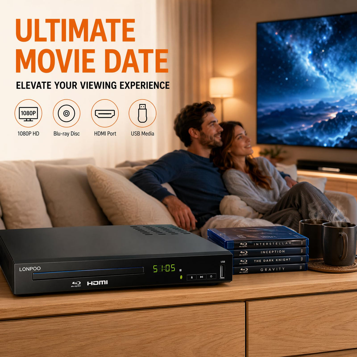 Blu-Ray Disc Player 1080P HDMI L7164