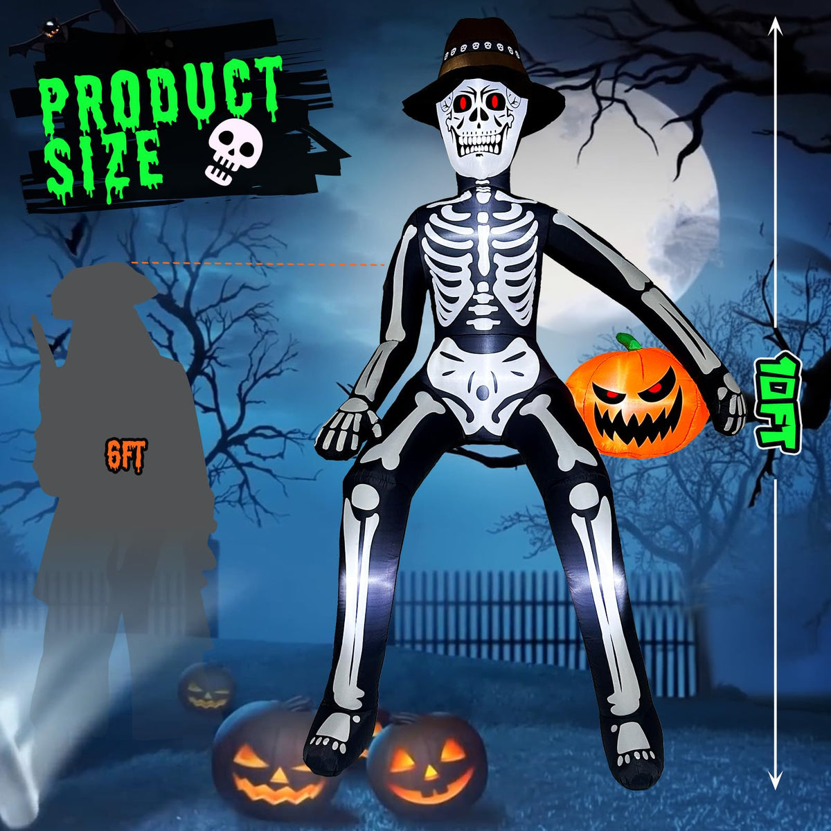 Giant Sitting Skeleton Inflatable E64110