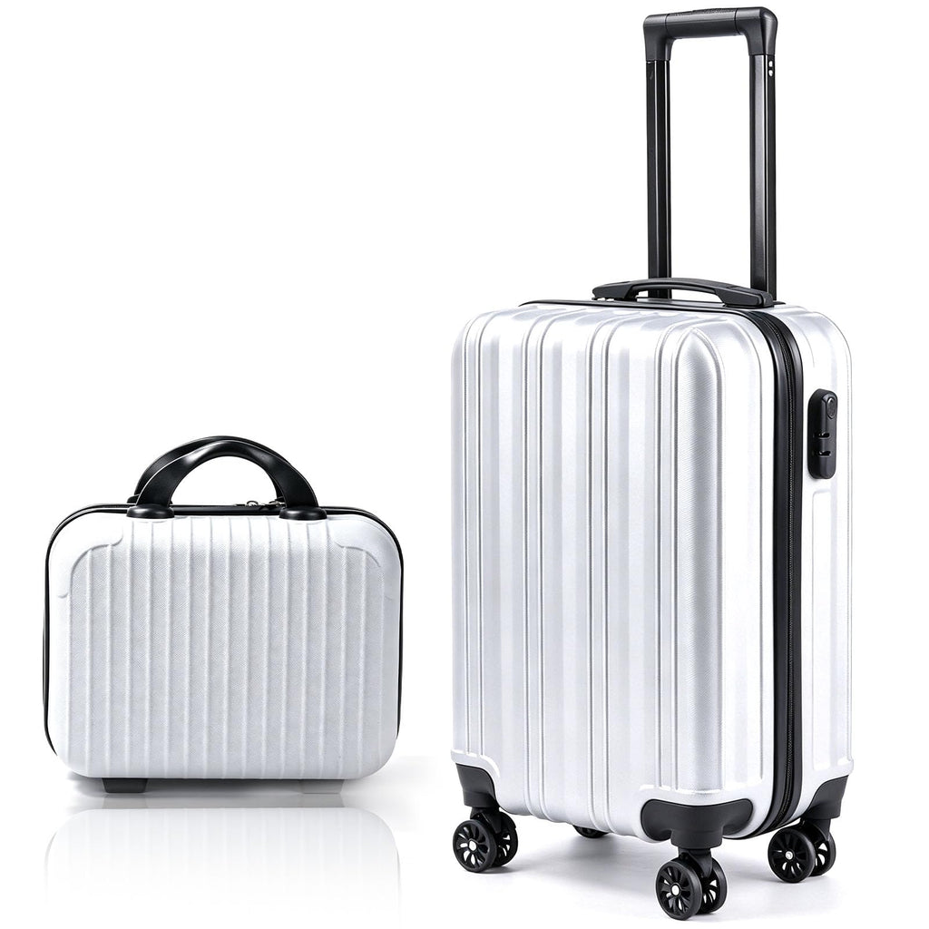 20 Inch Hardside Spinner Suitcase with Makeup Case and Coded Lock N28282