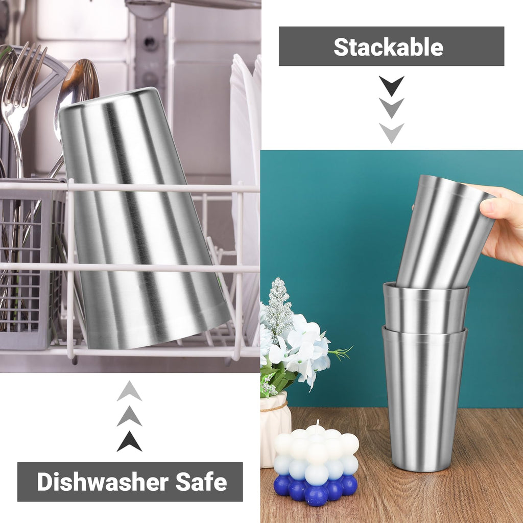16 oz Stainless Steel Insulated Tumbler 8 Pack P3666