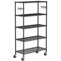 5-Tier Rolling Metal Wire Shelving Unit P35622
