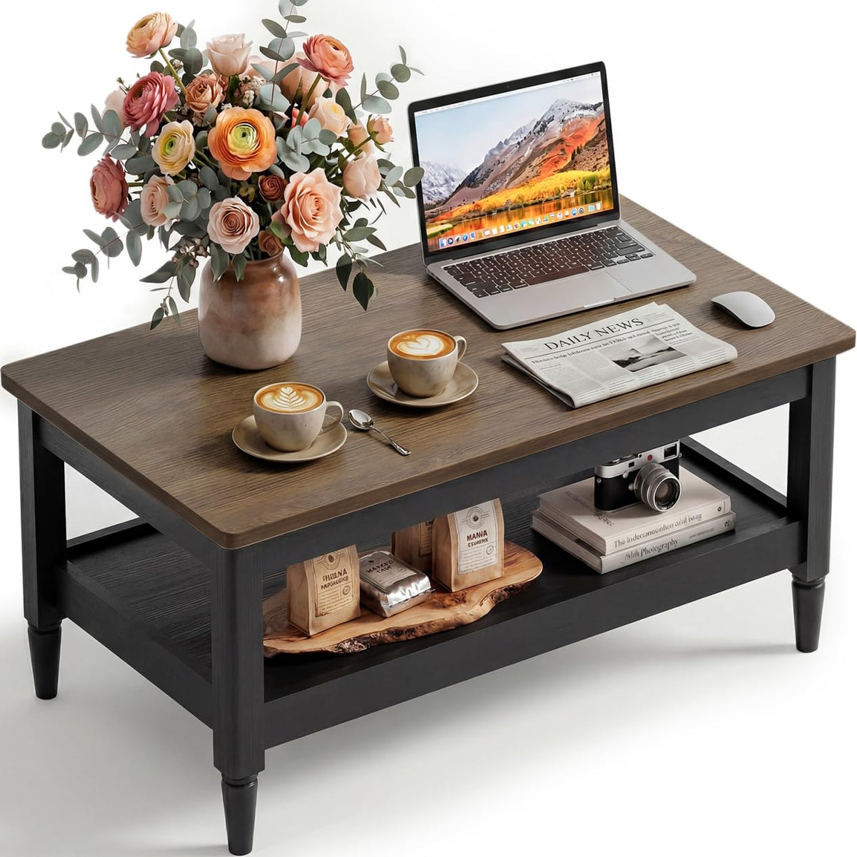 40" Black Coffee Table I325