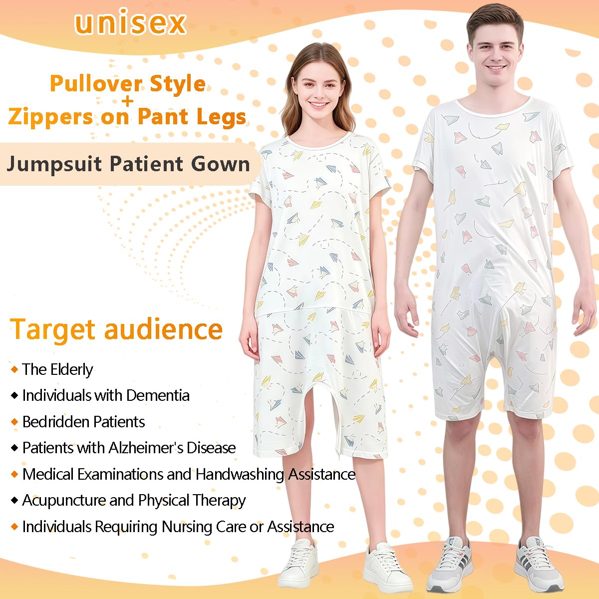 Anti-Strip Adaptive Jumpsuit with Back-Zipper Q4493