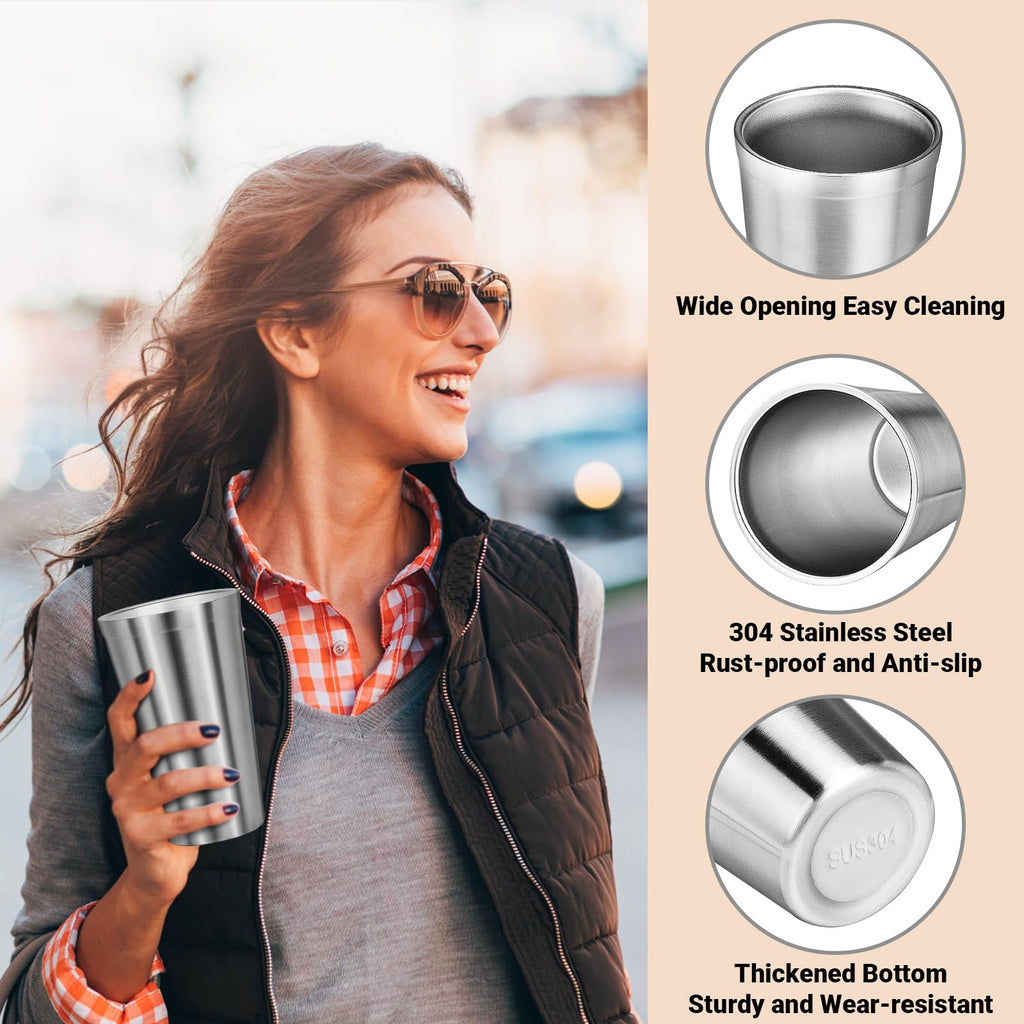 16 oz Stainless Steel Insulated Tumbler 8 Pack P3666