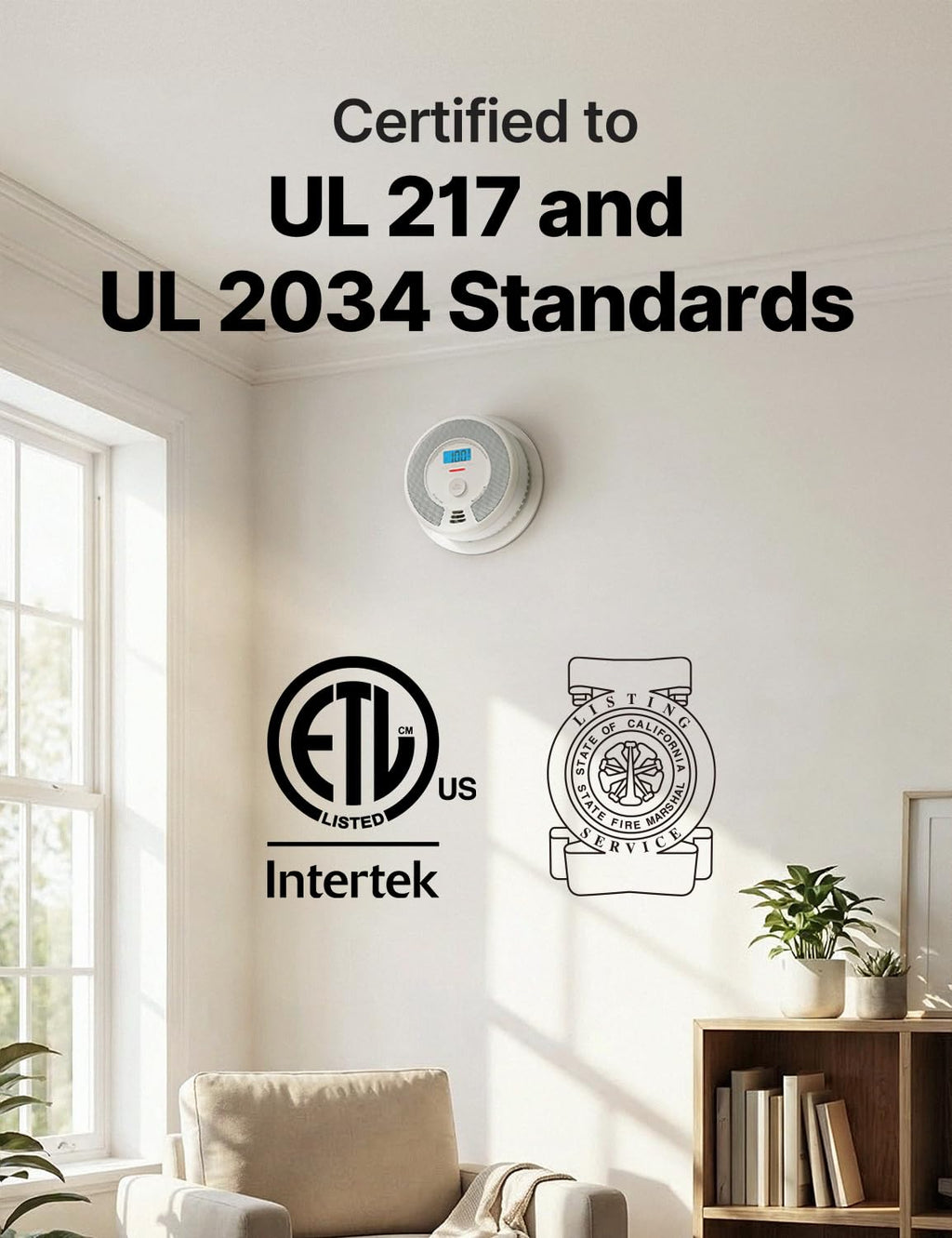 Combination Smoke & CO Alarm, 10-Year Battery, 3-Pack J73992
