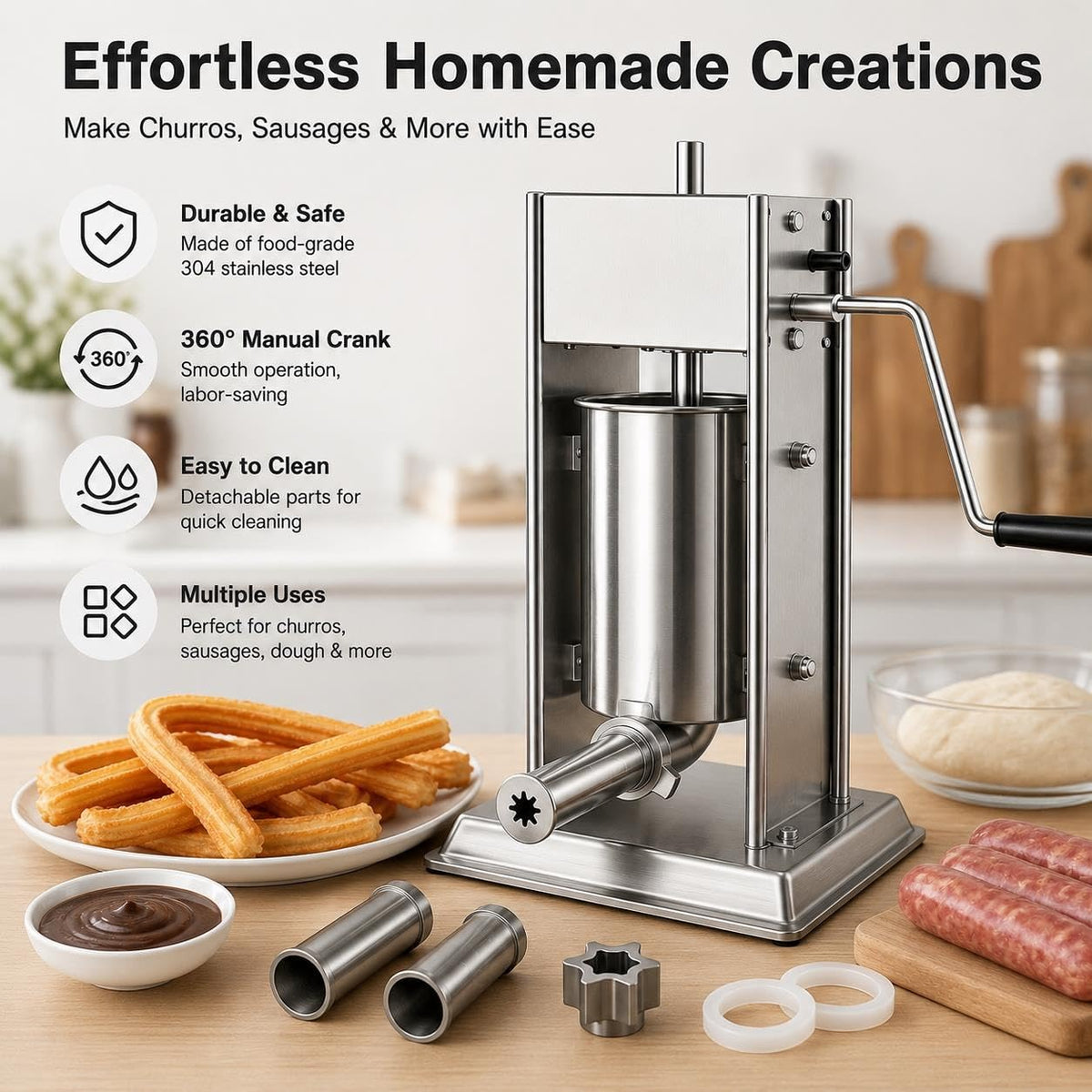 Churro Machine & Sausage Stuffer Combo L1878