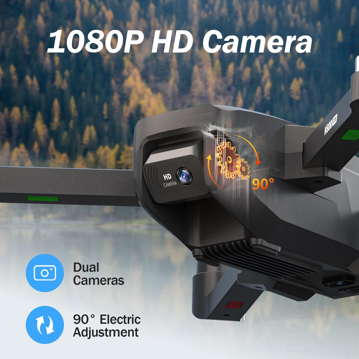 FPV Drone with EIS Camera, 4.5 Inch LCD Screen, Foldable Quadcopter Under 249g G4061