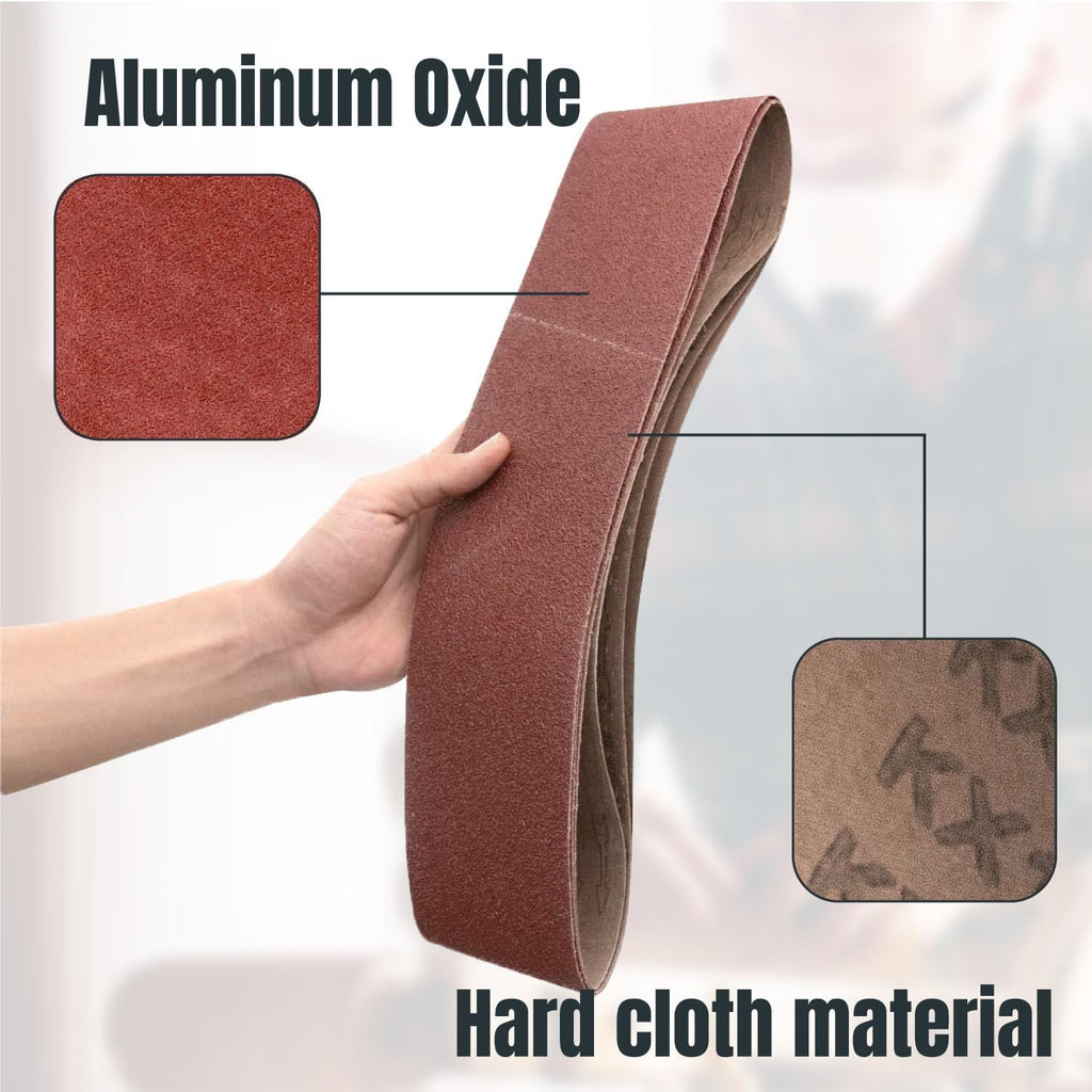 4 x 36 Inch Aluminum Oxide Sanding Belts V371