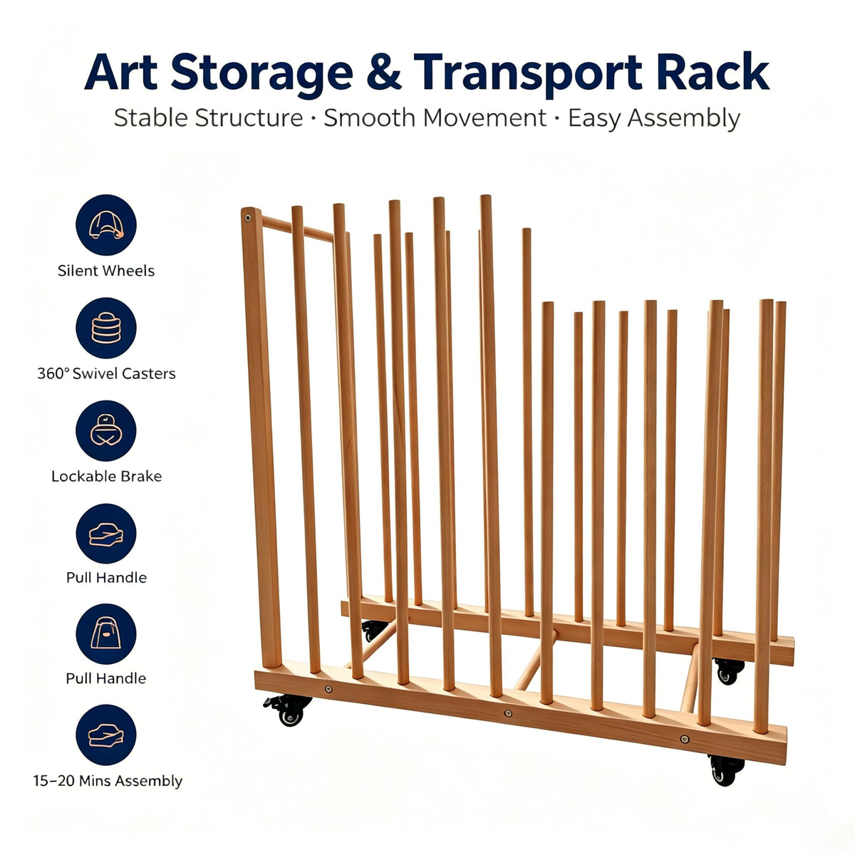 Art Storage Rack with Wheels G357454