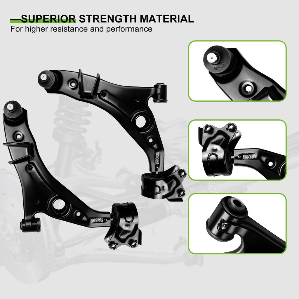 6pcs Front Suspension Kit Control Arm Ball Joint Tie Rod End Sway Bar Link Q51244