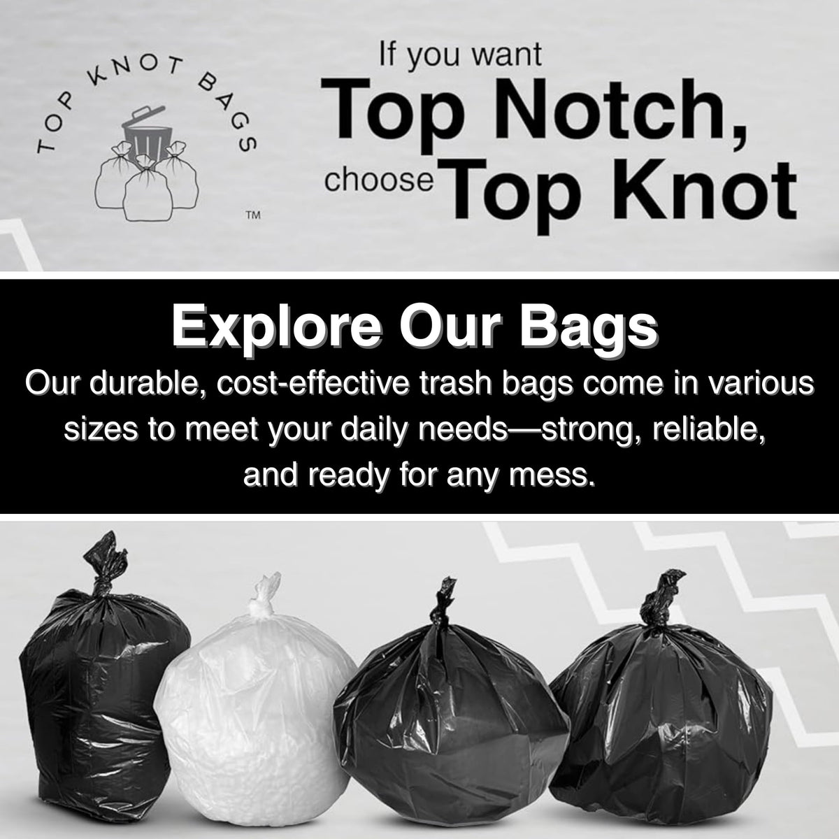 45 Gallon Black 1.2 Mil Garbage Trash Bags 100 Count E210153