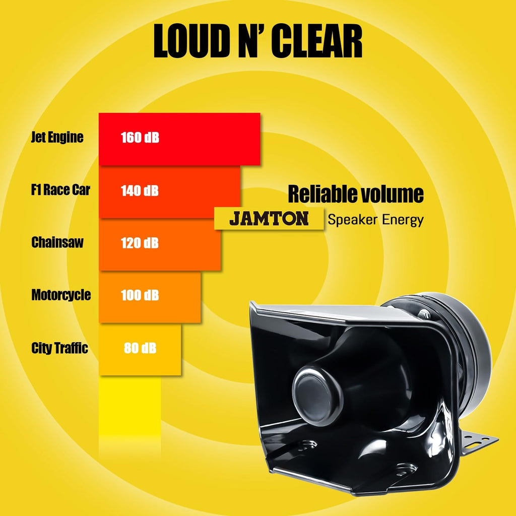12V 400W 9 Tones Emergency Siren PA System with Microphone G7667