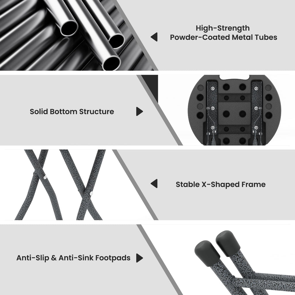 18 inch Folding Plastic Stool with Handle J6998