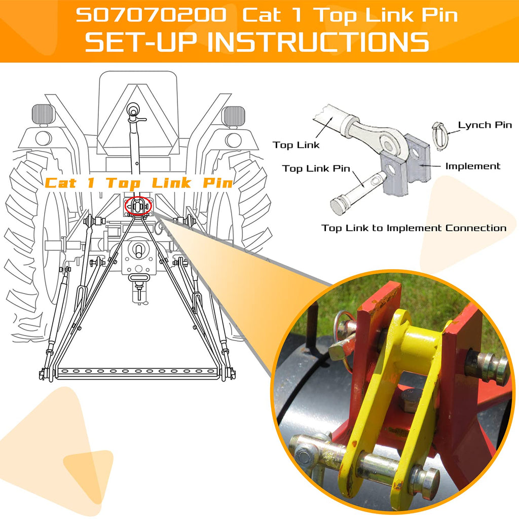4 Pack 3/4 in Top Link Pin F155406