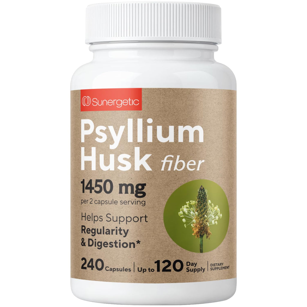 Psyllium Husk Fiber Supplement 1450mg 240 Capsules U39956