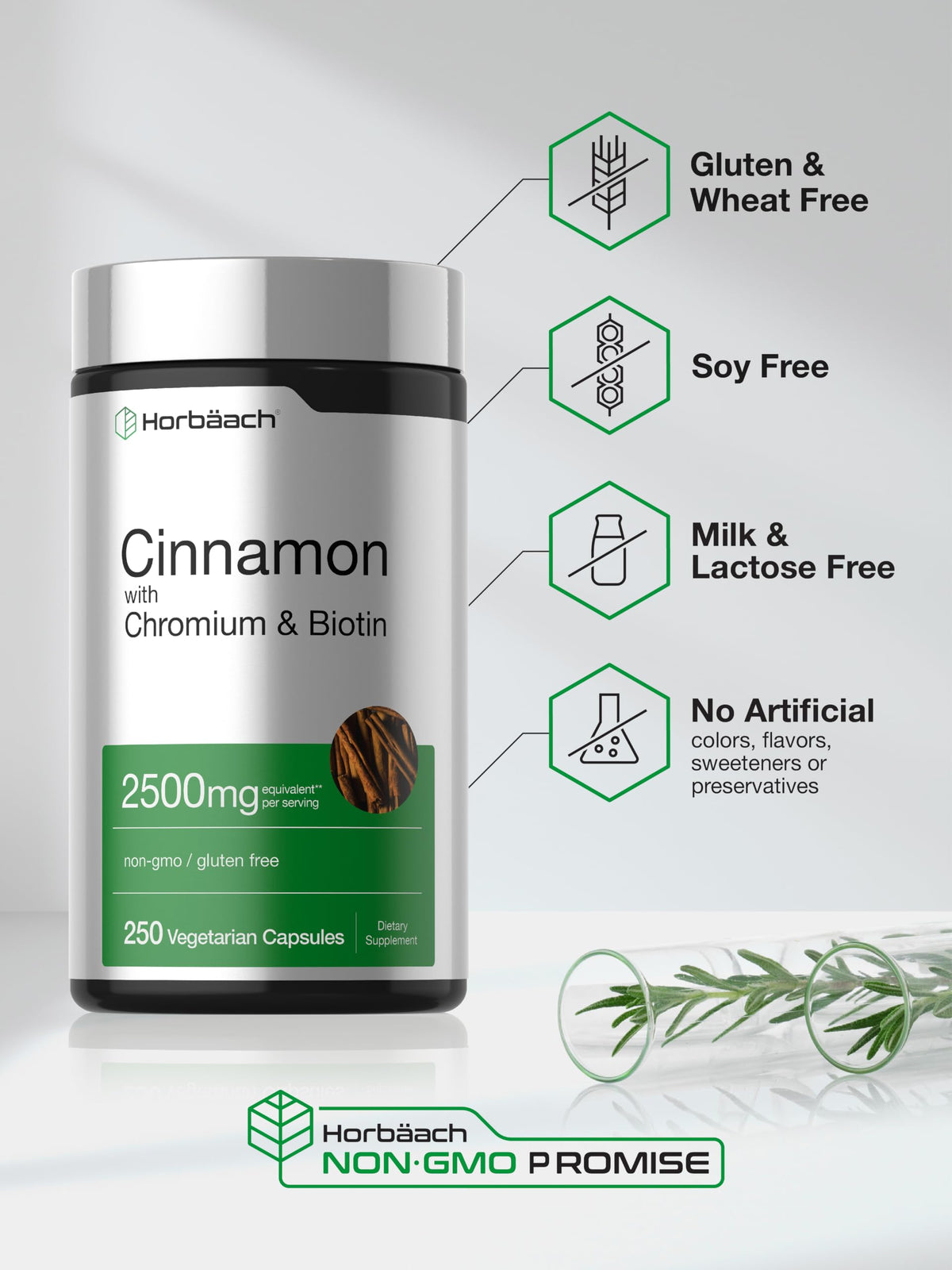 Cinnamon with Chromium & Biotin 250 Capsules K26964