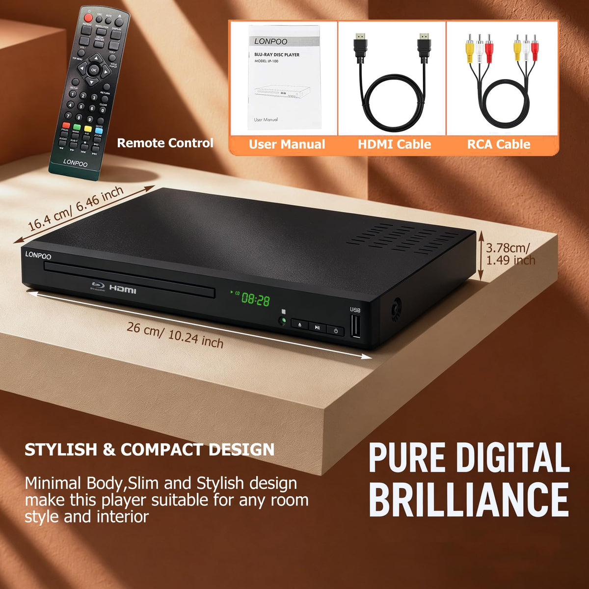 Blu-Ray Disc Player 1080P HDMI L7164