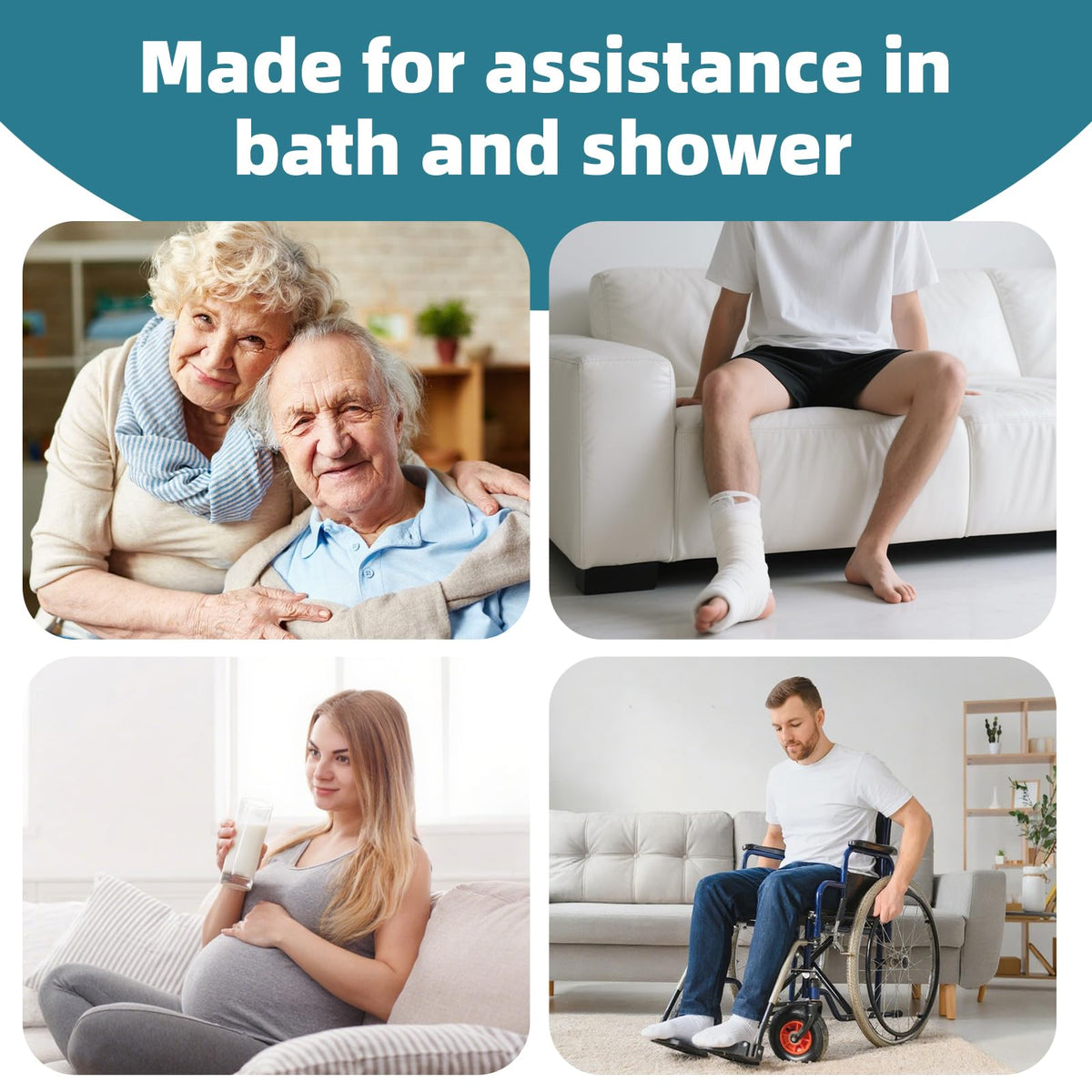 Heavy Duty Swivel Shower Chair with Arms and Back B61009