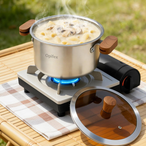 2.8L Stainless Steel Deep Fryer Pot with Basket U833355