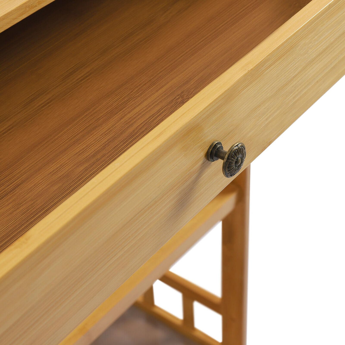 3-Tier Bamboo Kitchen Cart with Drawer L334
