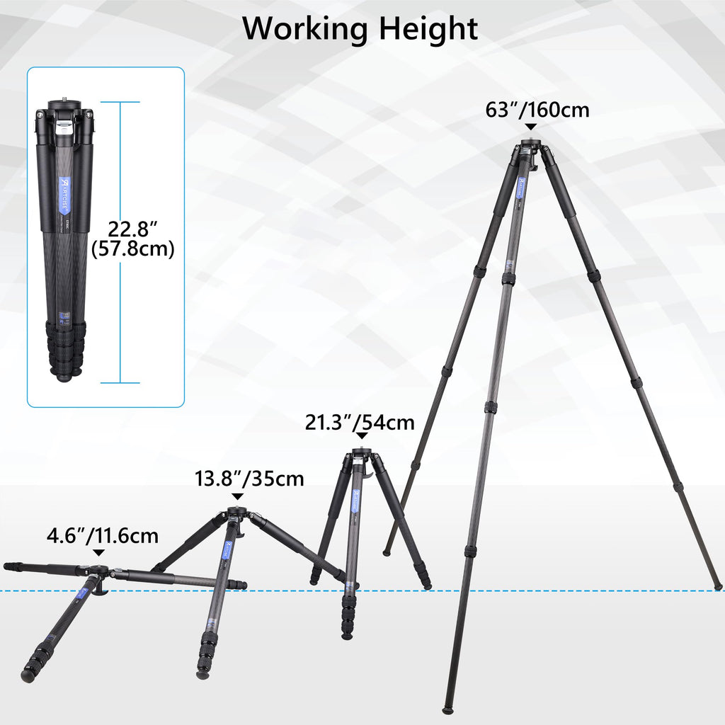 Carbon Fiber 32mm Tube Camera Tripod with 65mm Bowl Adapter I53355