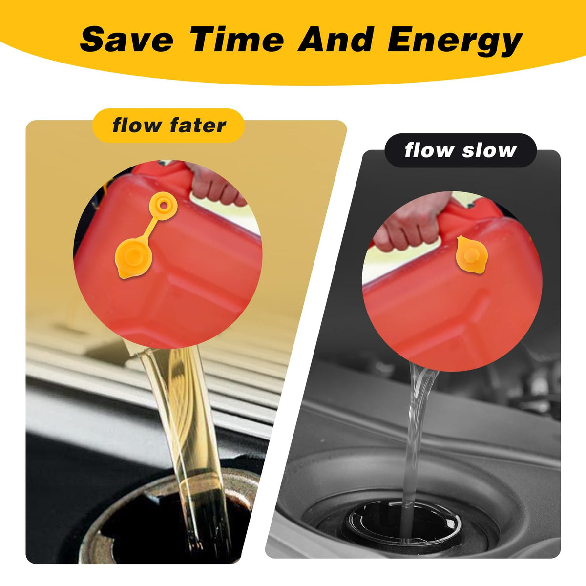 Yellow Plastic Gas Can Vent Caps A607