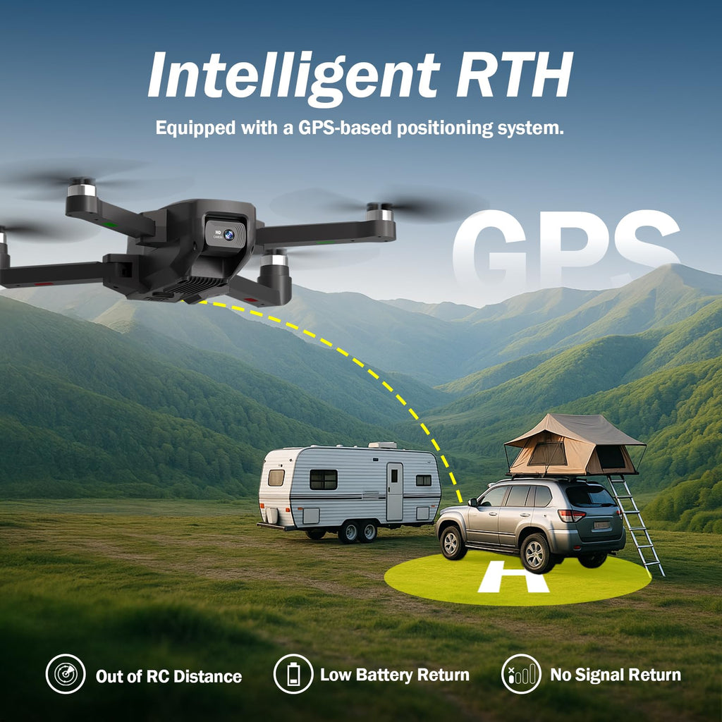 FPV Drone with EIS Camera, 4.5 Inch LCD Screen, Foldable Quadcopter Under 249g G4061