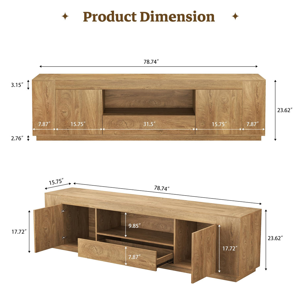 Natural Oak Brown TV Stands Z2351