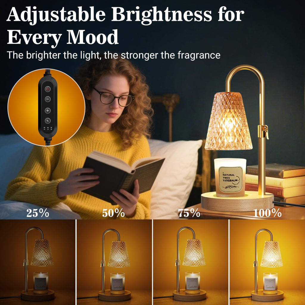 Adjustable Height Candle Warmer Lamp with Timer A1127