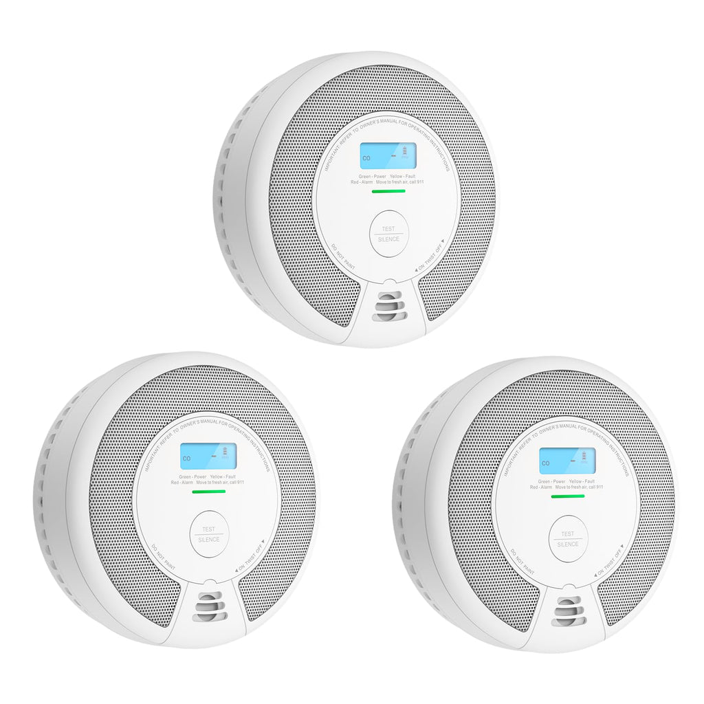 Combination Smoke & CO Alarm, 10-Year Battery, 3-Pack J73992