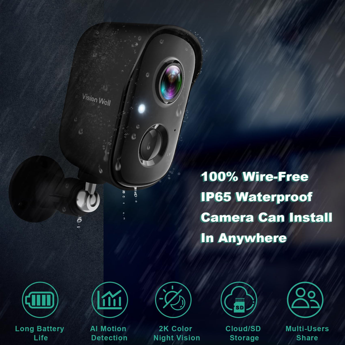 Wireless Outdoor Security Cameras A705115