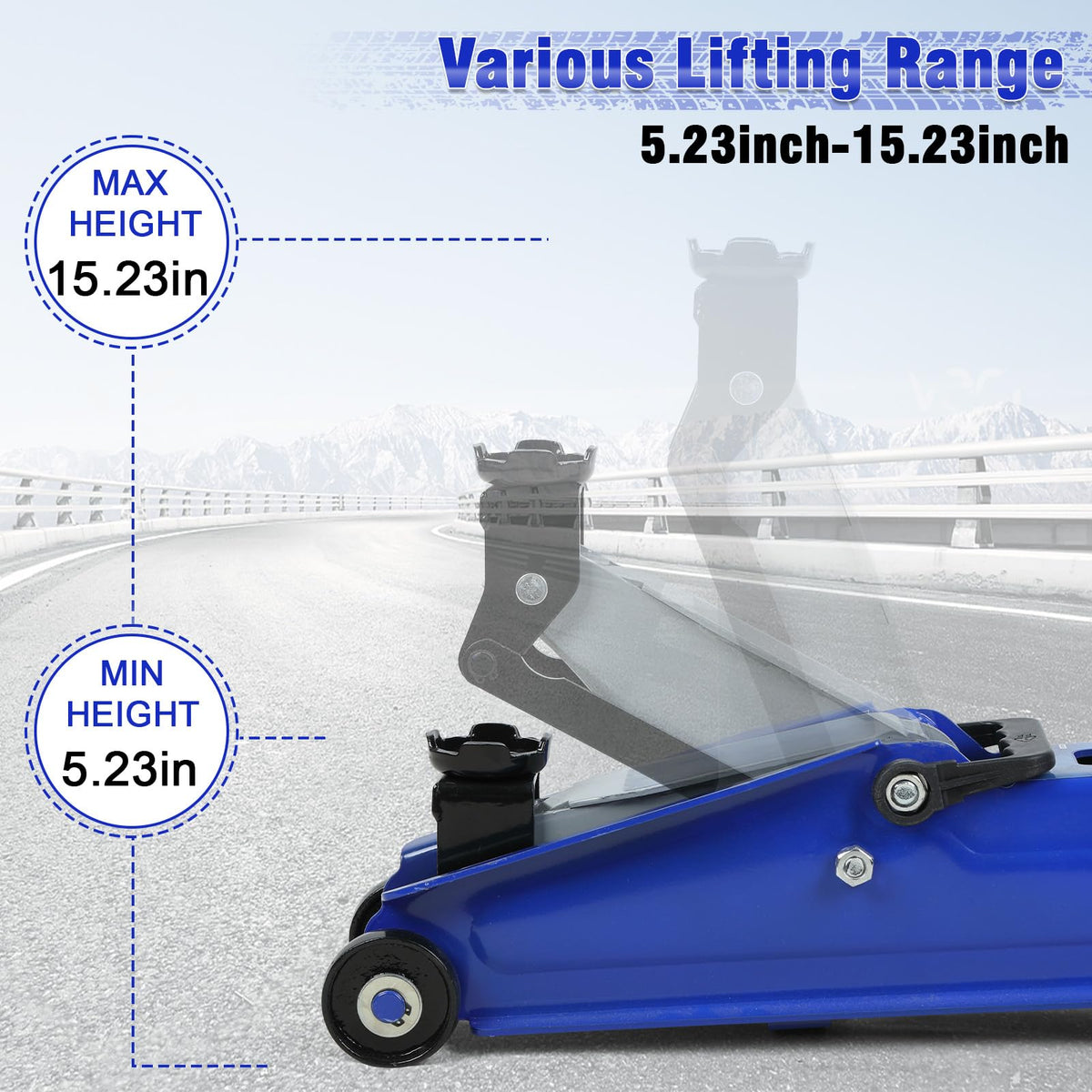 3 Ton Heavy Duty Steel Floor Jack I61681