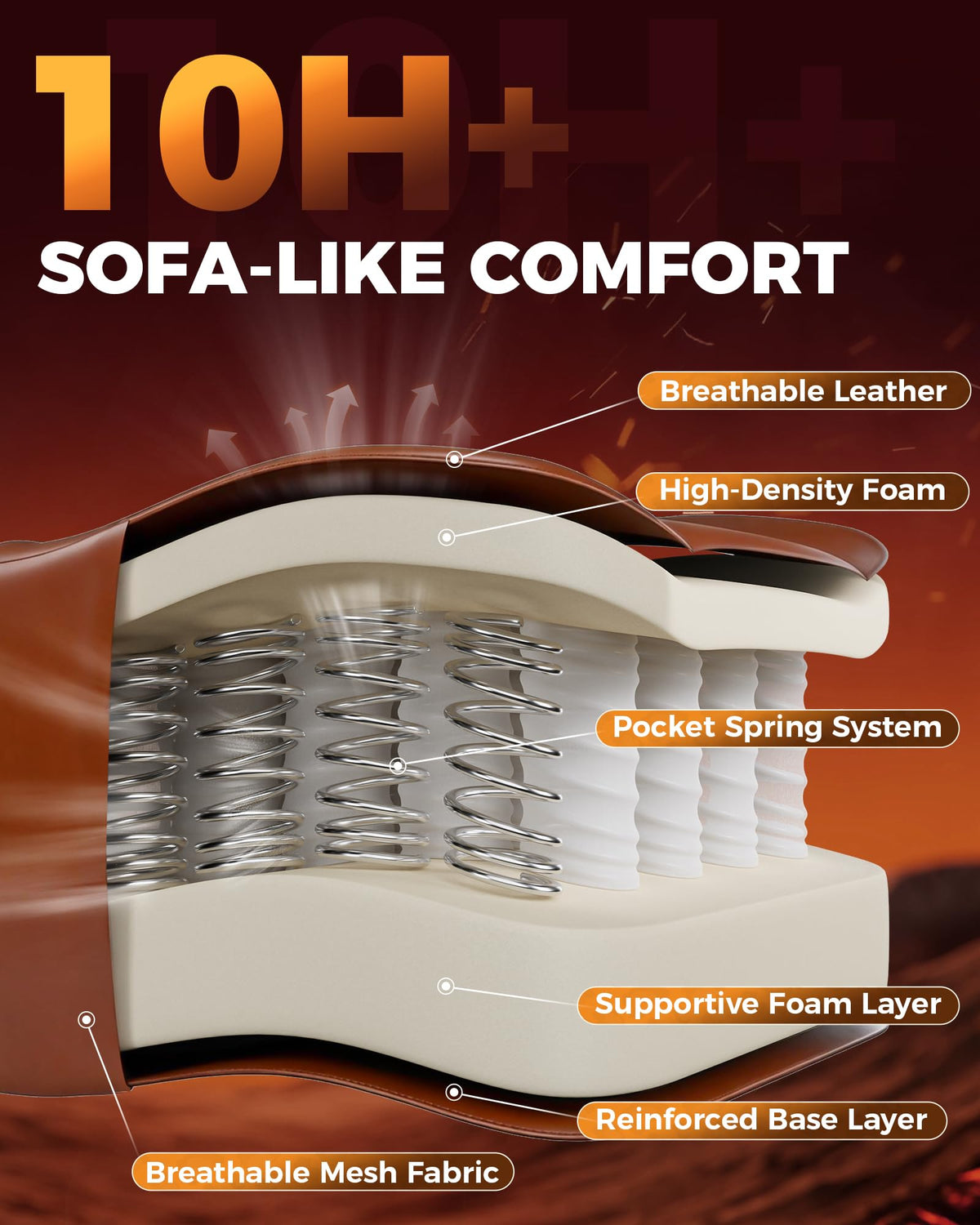 Big and Tall Gaming Chair with Footrest X48928