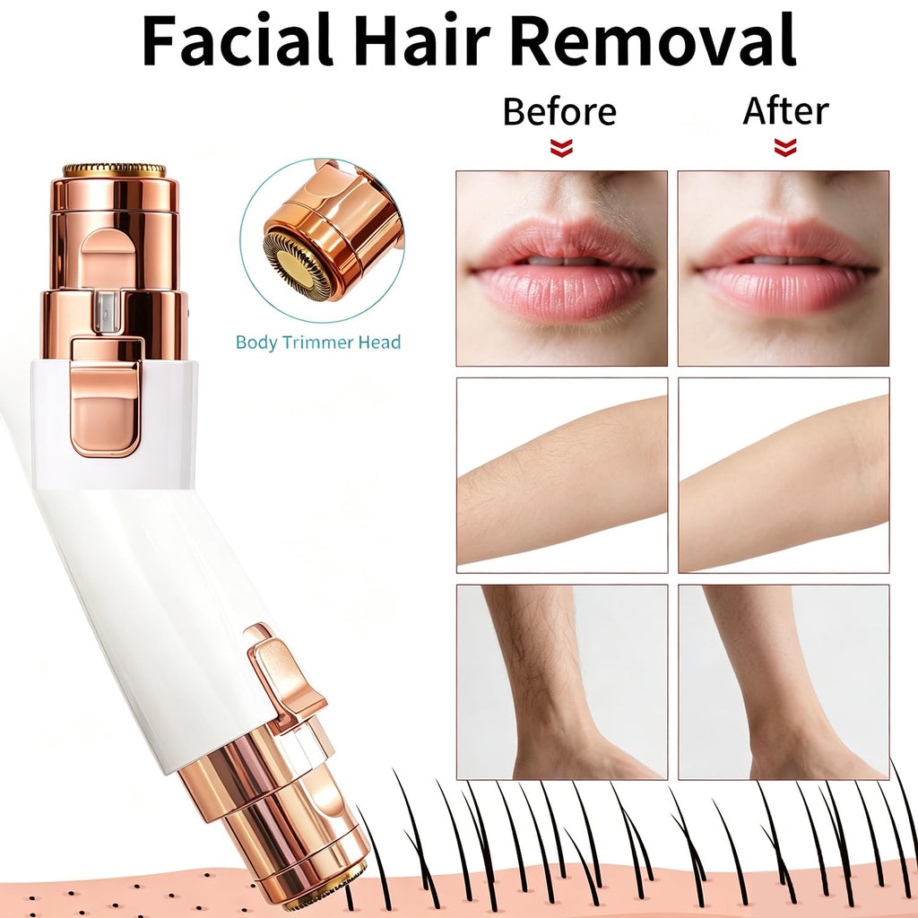 2 in 1 Electric Facial Hair Removal with LED Light V346