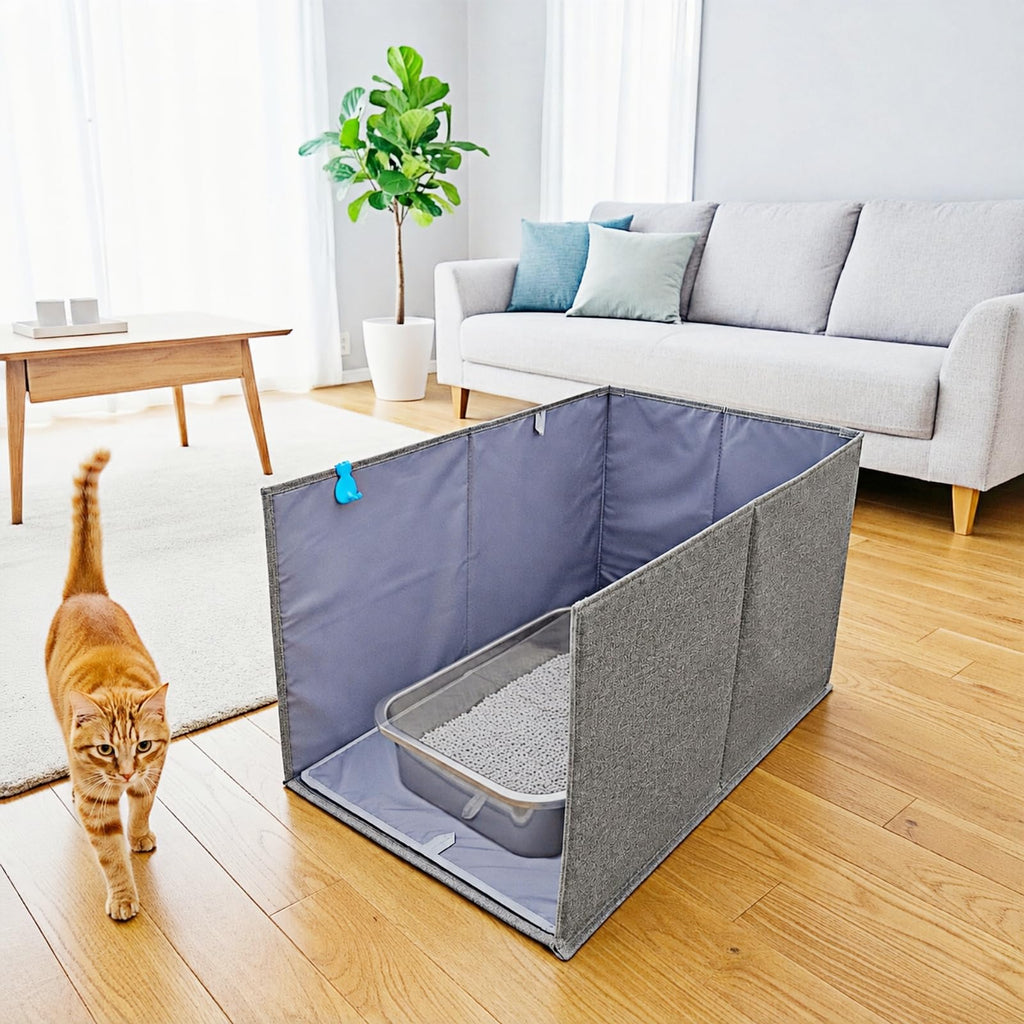 Extra Large Open Top High Sided Cat Litter Box Enclosure D6629