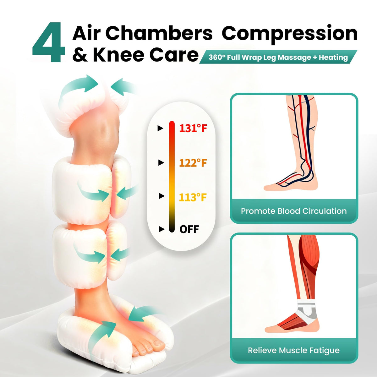 Leg Massager with Heat and Compression F4092