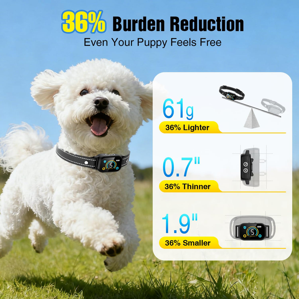 2 Pack Rechargeable Dog Bark Collar with Beep Vibration G1785