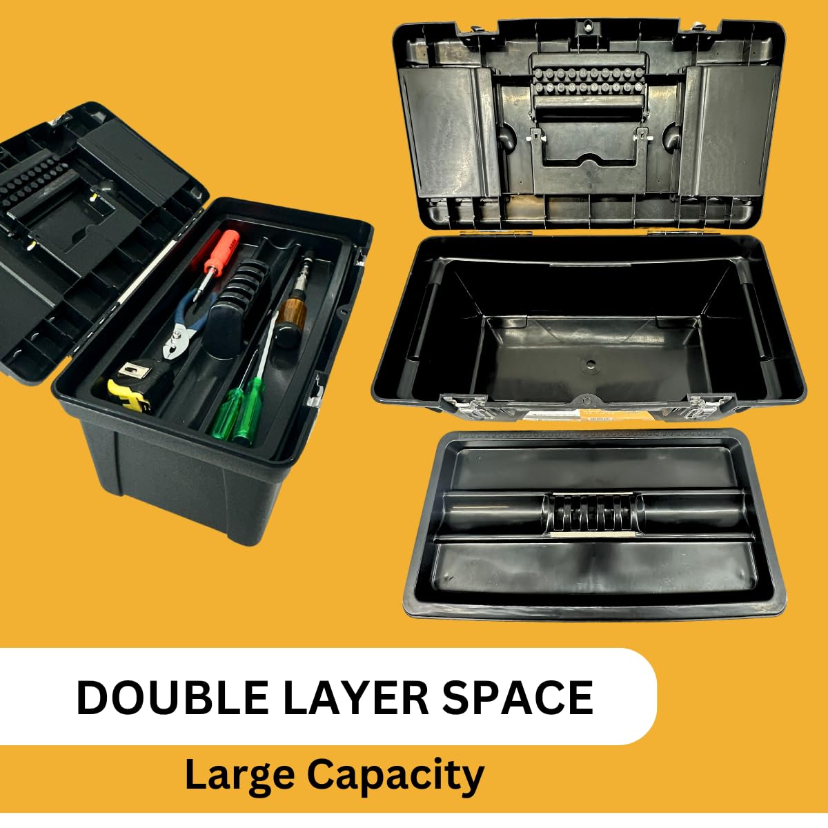 Plastic Tool Box with Metal Latches K5007