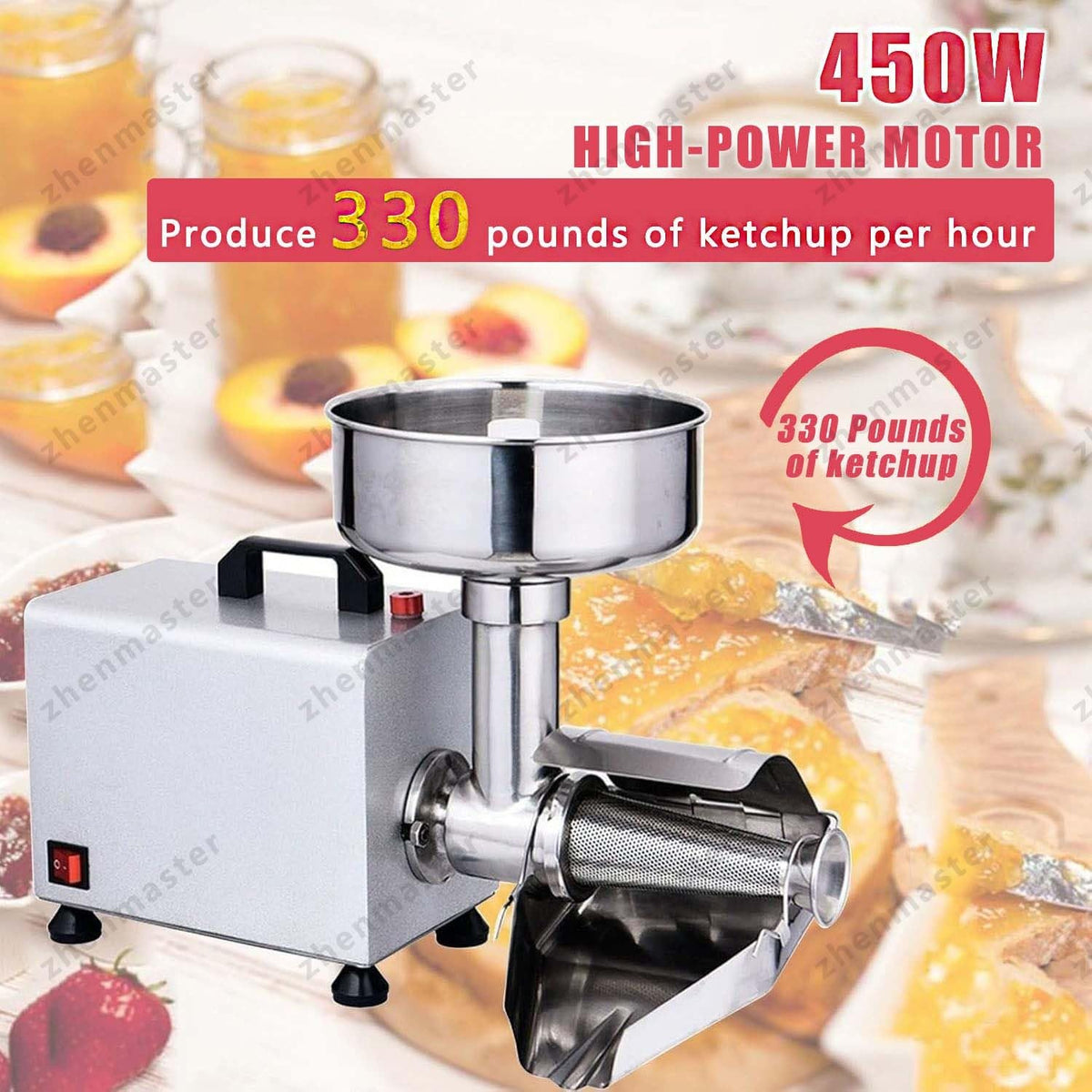 450W Electric Tomato Strainer with Automatic Seed Separator D953