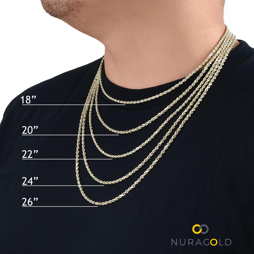 10k Yellow Gold Cuban Link Chain Necklace Q75997