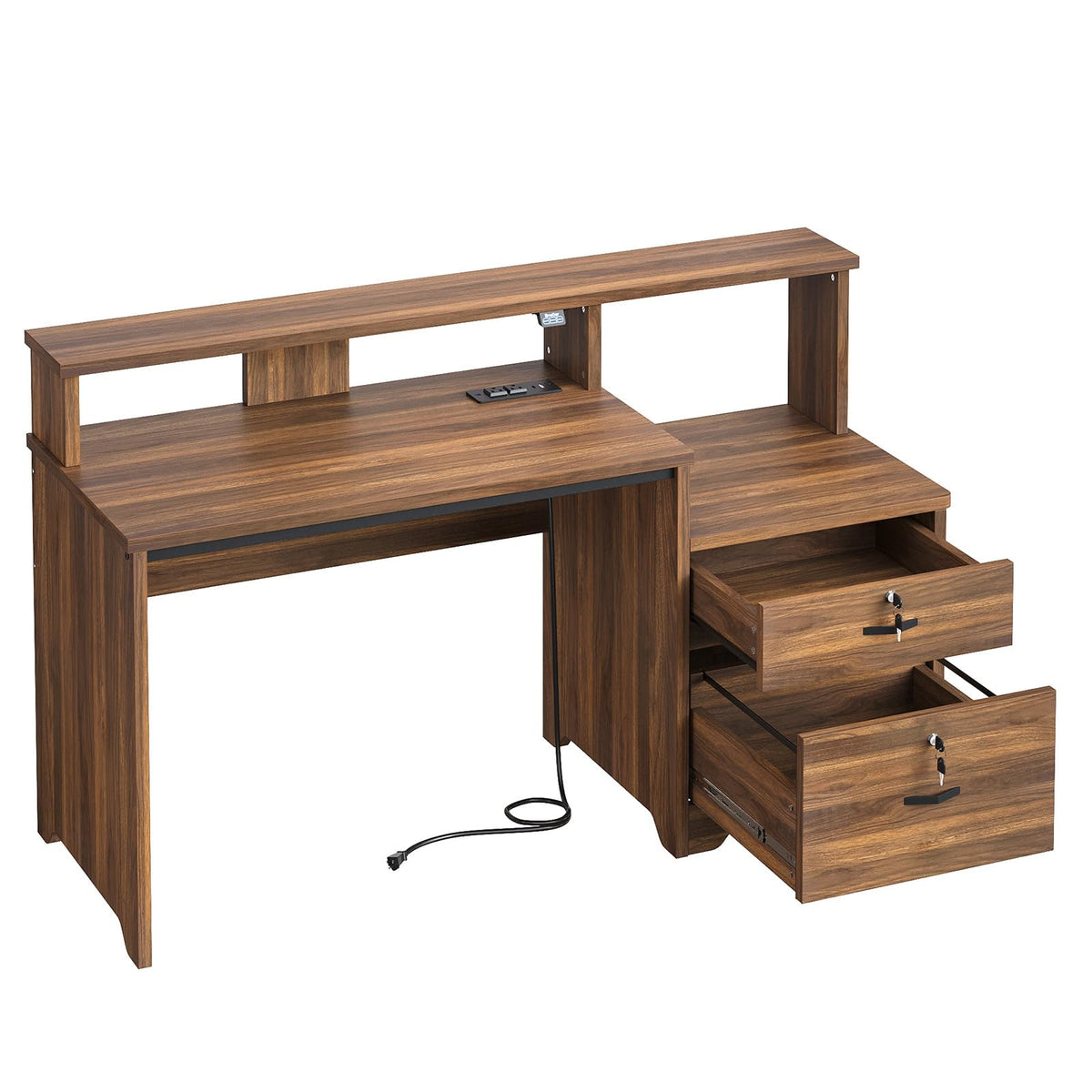 55-Inch Computer Desk with File Drawer O409977