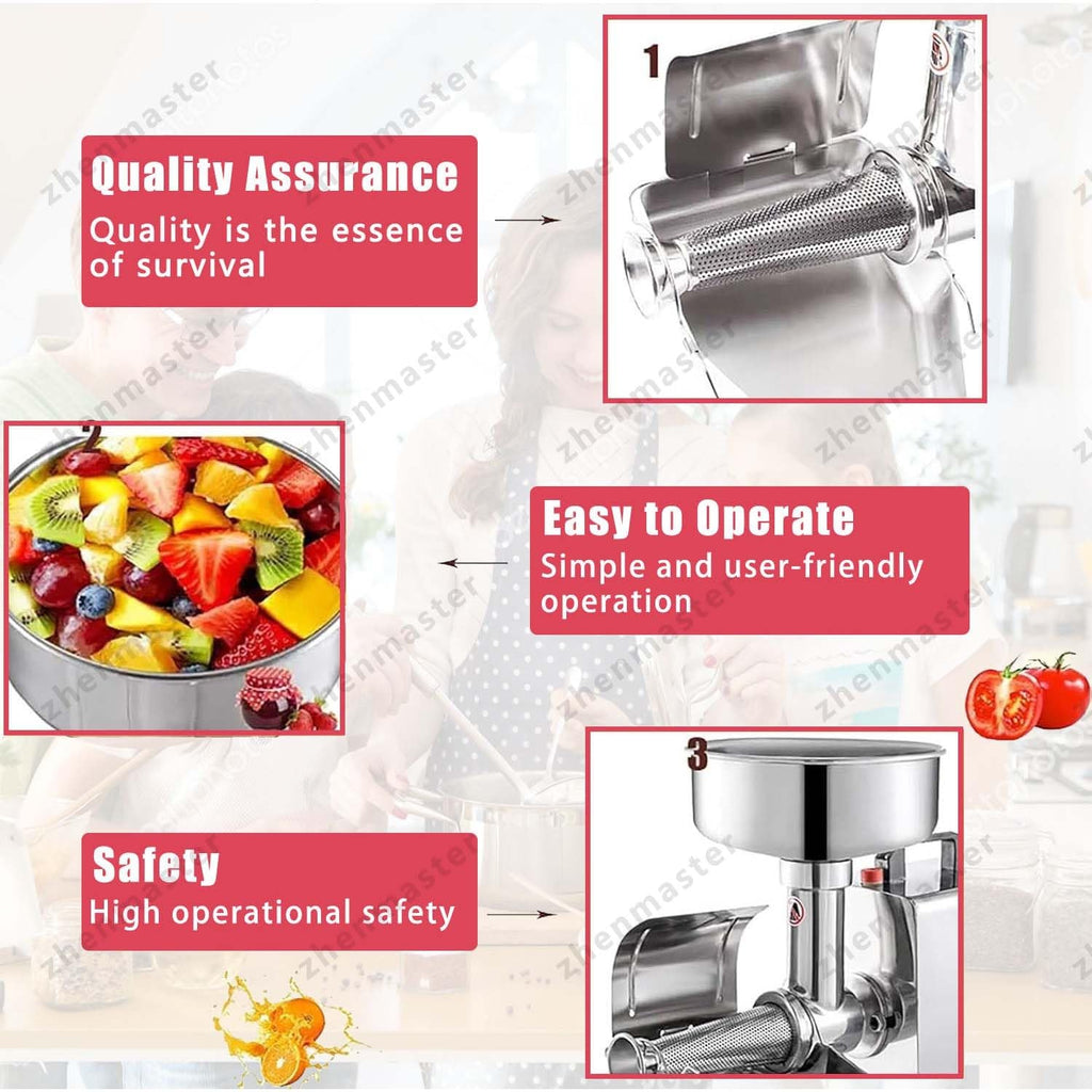 450W Electric Tomato Strainer with Automatic Seed Separator D953