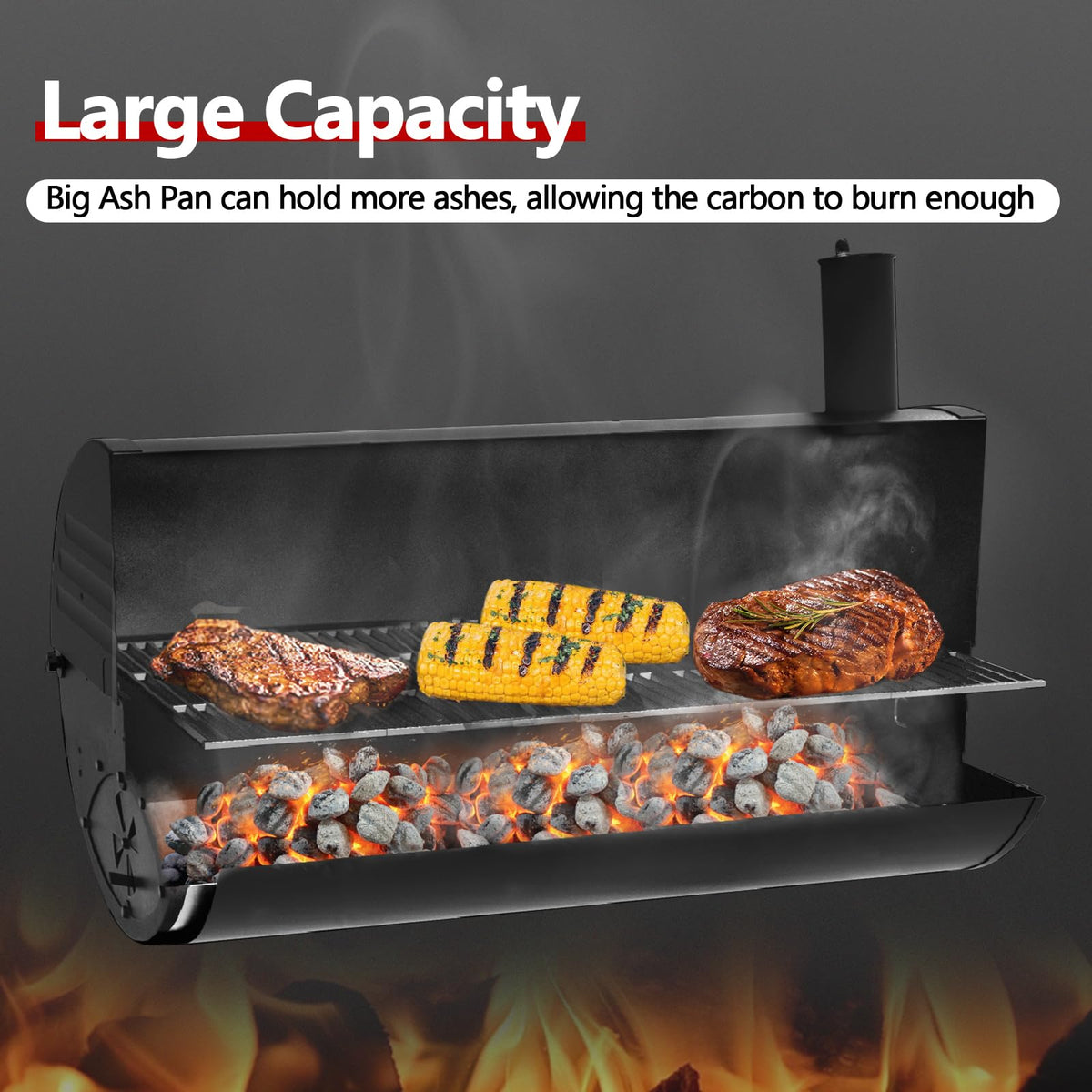 20 Inch Ash Pan Drip Pan for Charcoal Grill with 2pcs Fire Grate Hanger D352891