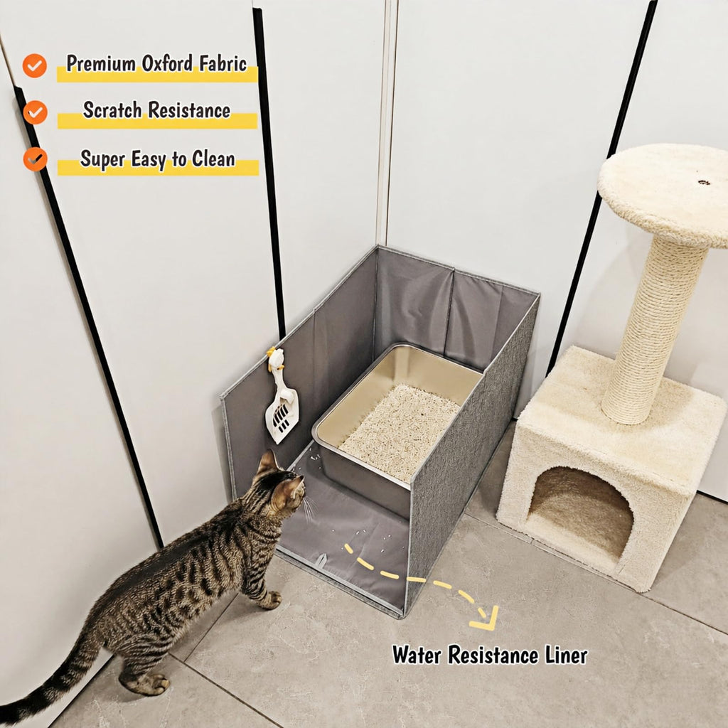 Extra Large Open Top High Sided Cat Litter Box Enclosure D6629