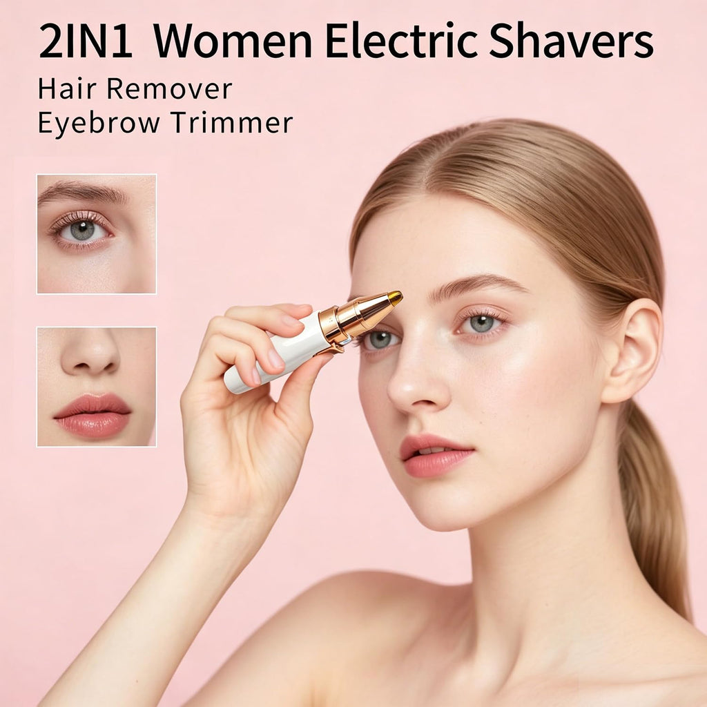 2 in 1 Electric Facial Hair Removal with LED Light V346